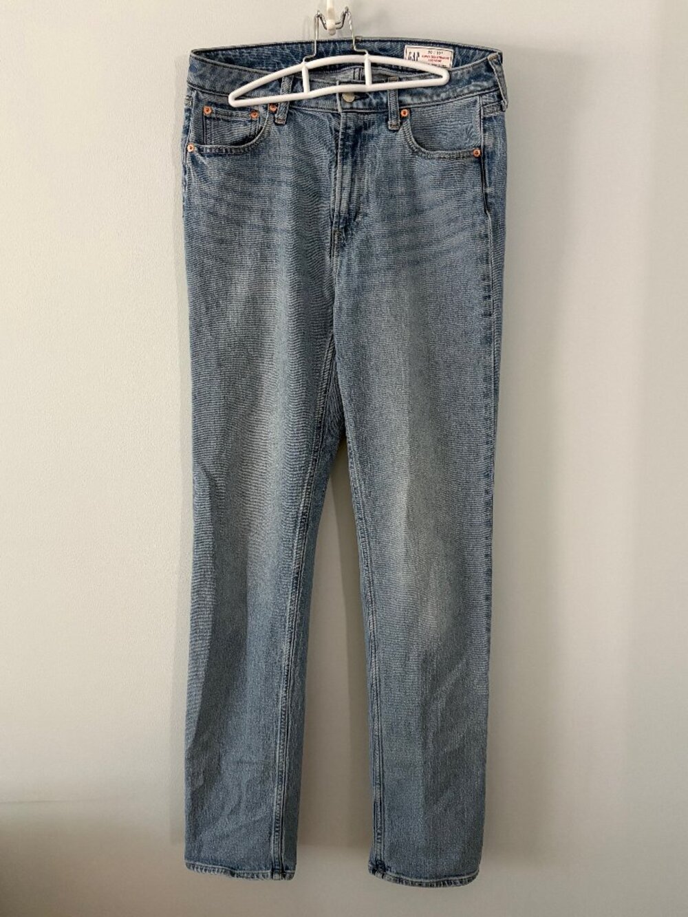 Gap High Rise Curvy 90s Straight Jeans Light Wash Size 10 Tall